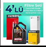Filtron Kia Rio 1.4 Benzin Filtre Bakım Seti Motul Motor Yağlı (2017-2022) 4 Lü