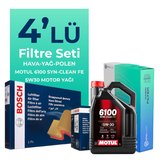 BOSCH Peugeot 3008 1.6 Dizel E-HDi Filtre Bakım Seti Motul Motor Yağlı (2010-2014) 4 Lü