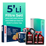 BOSCH Amarok 2.0 Dizel Filtre Bakım Seti Motul Motor Yağlı (2010-2017) 5 Li