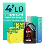 MANN Peugeot 508 1.6 Dizel E-HDi Filtre Bakım Seti Motul Motor Yağlı (2010-2018) 4 Lü