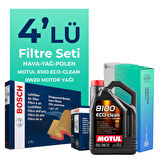 Bosch Ford Courier 1.0 EcoBoost Filtre Bakım Seti Motul Motor Yağlı (2024-2025) 4 Lü