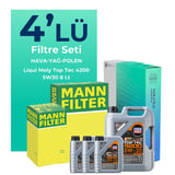 MANN BMW X3 3.0 Dizel Filtre Bakım Seti Liqui Moly Motor Yağlı (2004-2006) 4 Lü
