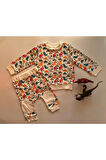  Erkek Bebek Takım, Çıtçıtlı Kolej Ceket, Patchli Pant. Set %100 Cotton, Oeko-tex Class 1 Ser.