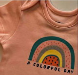 2'li Kız Bebek Kısa Kol Zıbın Body cotton 3çıtçıtlı Zarf Yakalı Oeko-tex Class 1 Sertifikalı