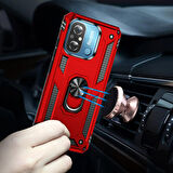 Xiaomi Redmi 12C Kılıf Zore Vega Yüzük Standlı Zırh Kılıf