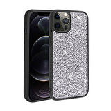 Apple iPhone 12 Pro Max Kılıf Parlak Taşlı Tasarım Zore Ston Kılıf