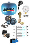 Bakır Sargılı 0.50HP SUS304 Paslanmaz Tank + 2 Kat 2 Daire Paket Hidrofor Otomatik Pompa Seti