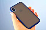 Apple iPhone XS Max 6.5 Kılıf Fri Mat Yüzey Renkli Kenar Kılıf