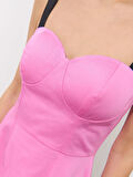 VENES  Regular Fit Straplez Kısa Boy Lila Renk Elbise