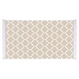 Dekoreko İpek Halı Dijital Saçaklı 2025 -Beyaz