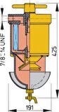 Vetus WS750 su ayırıcı/mazot filtresi 54 kg