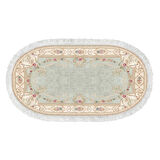 Dekoreko İpek Halı Dijital Saçaklı Oval 1800 Desen 4