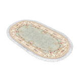 Dekoreko İpek Halı Dijital Saçaklı Oval 1800 Desen 4