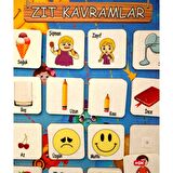 Tox Zıt Kavramlar Keçe Cırtlı Duvar Panosu , Eğitici Oyuncak