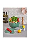 KARIŞTIRMA KABI KESME TAHTASI SÜZGEÇ LİMONLUK SET MİNT YEŞİLİ RENK