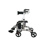 Poylin Pedallı (Ayaklı) Rolatör | Tekerlekli Sandalyeye Dönüşebilen Yapı, Çift Yönlü Oturma Alanı, Baston Tutuculu P777P