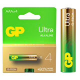 GP 24AU-2U4 Alkalin AAA İnce Kalem Pil 4 lü 1.5V