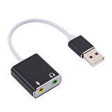 Powermaster Usb 7.1 Ses Kartı Usb Girişini Mikrofon Kulaklık Girişine Çevirici Dönüştürücü