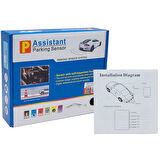 Powermaster PM-3859 Park Sensörü Ekranlı Oto Araç Arka Park Sensörü Göstergeli