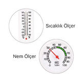 Ayt Powermaster Pm-24665 Sıcaklık Nem Ölçer Analog Termometre -20 +50 Derece Arası Ölçüm Ev Duvar Tipi