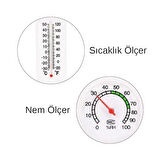 Ayt Powermaster Pm-24665 Sıcaklık Nem Ölçer Analog Termometre -20 +50 Derece Arası Ölçüm Ev Duvar Tipi
