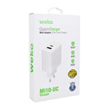 Weko WK-21446 25 Watt Telefon Şarj Adaptörü Usb Type-c Cep Telefonu Şarj Adaptörü
