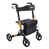 Medikaltec Comfort Plus DM-9102 Kahverengi Lüx Alüminyum Rolatör