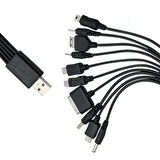 Ayt Powermaster PM-4309 Çok Fonksiyonlu 10 in 1 USB Şarj Aleti Kablosu Çoklu Şarj Kablosu Uçları 