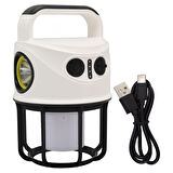 Ayt Powermaster CH-22025 Çift Işıklı Kamp Lambası El Feneri PowerBank Özellikli Gün Işığı Beyaz Kamp Lambası Led Işıldak
