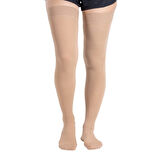 Medikalcim Ccl1 Diz Üstü Burnu Kapalı Varis Çorabı (Bej) NUMARA 5