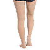 Medikalcim Ccl1 Diz Üstü Burnu Kapalı Varis Çorabı (Bej) NUMARA 7