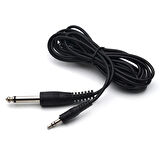 Powermaster 6.3 Mm Gitar to 3.5 Mm Stereo Ara Kablo 1.4 Metre 6.3 mm Dişi Girişi 3.5mm Erkek Girişe Çevirme Kablosu