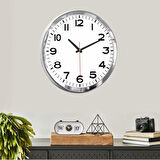 HEDİYELİK SAAT METAL GERÇEK CAMLI DUVAR SAATİ  40X40 CM  BÜYÜK BOY MODERN VE HEDİYELİK UYGUN 