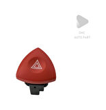 Renault Clio 2,trafic,master İçin Dörtlü Flaşör Düğmesi - Kırmızı