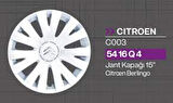 Citroen Berlingo 15" Jant Kapağı (4 Adet) 5416Q4 Tisa Jkc003