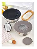 Cooker CKR2894 Çelik Karıştırma Saklama Kabı 4 Parça