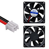 Powermaster Ic-216 Fırçasız DC Fan 80x80x25 Mm 12 Volt 2 Pin Soğutucu Fan 8x8x2.5 Cm