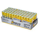 Orbus KLRORB-LR03-4B 1.5V AAA 60 Adet 4'lü Paket Alkalin İnce Kalem Pil