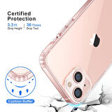 iPhone 13 Kılıf (6.1 inch) Şeffaf Yumuşak Silikon Kamera Korumalı Şarj Girişi Tıpalı