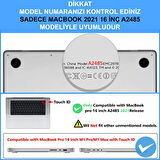NovStrap Apple Macbook Pro 16 inç 2021 M1 Pro/Max A2485 Uyumlu Kılıf Kapak Matte Anti Fingerprint