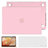 NovStrap Apple MacBook Air 13 inç 2021 M1 Çip A2337 Uyumlu Mat Frosted Kılıf + Klavye Kılıfı + Film