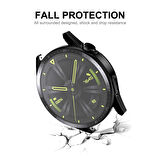 NovStrap Huawei Watch GT3 46mm ile Uyumlu Ekran Koruyucu Temperli Cam ve Kasa Koruyucu Sert PC