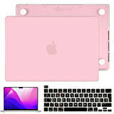 NovStrap Apple MacBook Pro 13 inç 2021 M1 Çip A2338 Uyumlu Mat Kılıf + Siyah Klavye Kılıfı + Film