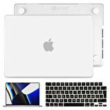 NovStrap Apple MacBook Pro 2021 M1 16.2 inc A2485 Uyumlu Mat Kılıf + Siyah Klavye Kılıfı + Film