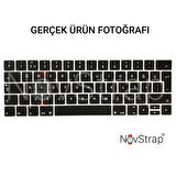 Apple Macbook Pro 13 inch A1706 ile Uyumlu Türkçe Q Klavye Slim Siyah Klavye Koruyucu Kılıf