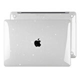 NovStrap Apple MacBook Pro 2021 13 inç M1 Çipli A2338 A1706 A1708 A1989 Uyumlu Parlak Simli Kılıf