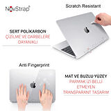 NovStrap Apple Macbook Air 13 inç A1932-A2179 Uyumlu Sert Mat Frosted Kılıf Anti Fingerprint