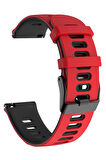 NovStrap Honor Watch GS Pro Uyumlu Kordon Kayış (22mm) Sportive Delikli Spor Silikon Kordon