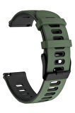 NovStrap Xiaomi Watch S1-S1 Active Uyumlu Kordon Kayış (22mm) Sportive Delikli Spor Silikon Kordon