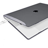 Apple MacBook Air 13 inç 2021 M1 Çip A2337 Uyumlu Kılıf Sert Rubber Kapak Üst ve Alt Koruma Kapağı